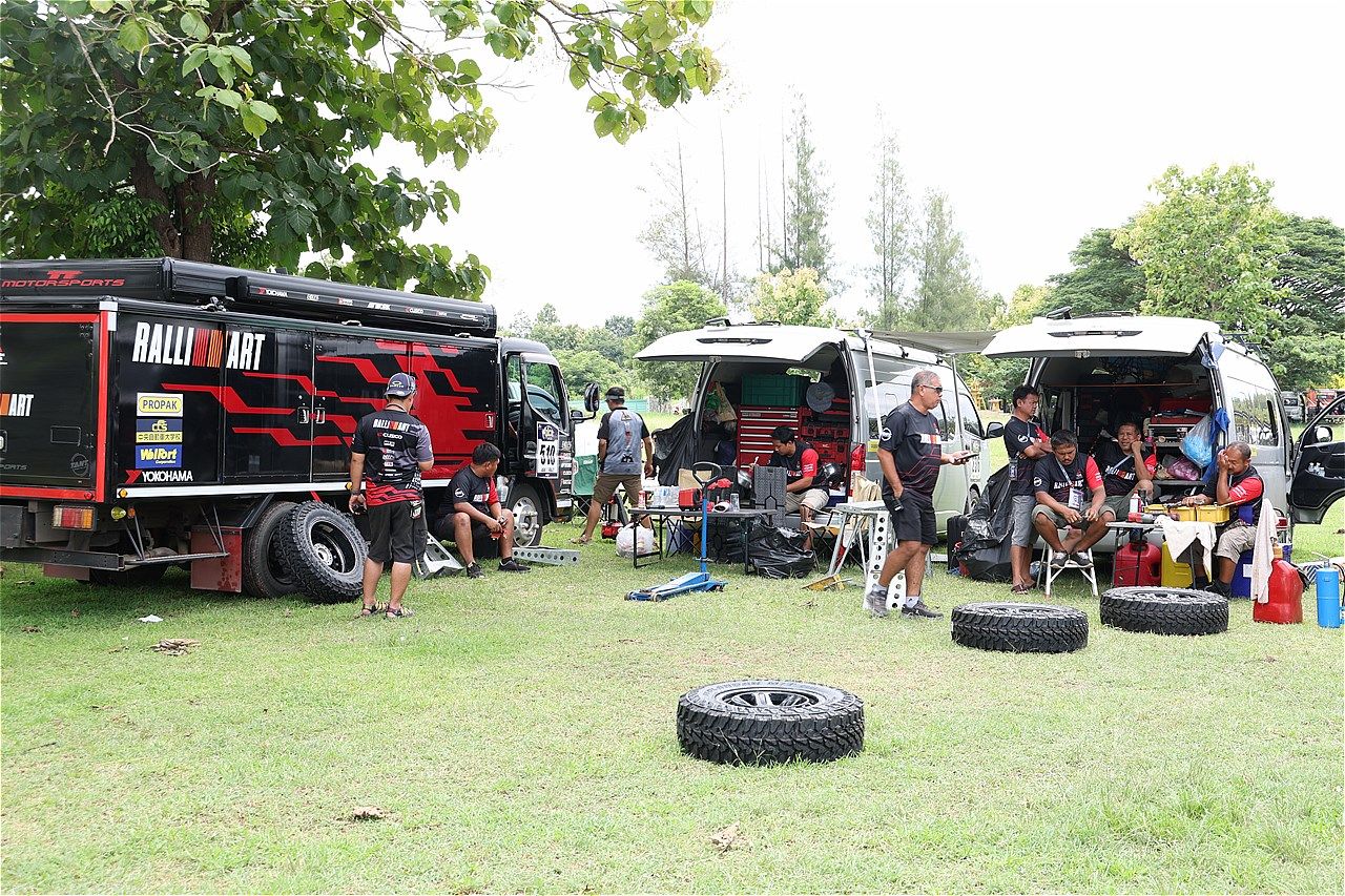 アジアンクロスカントリーラリー2025とチーム三菱ラリーアートの様子（写真：三木 宏章）