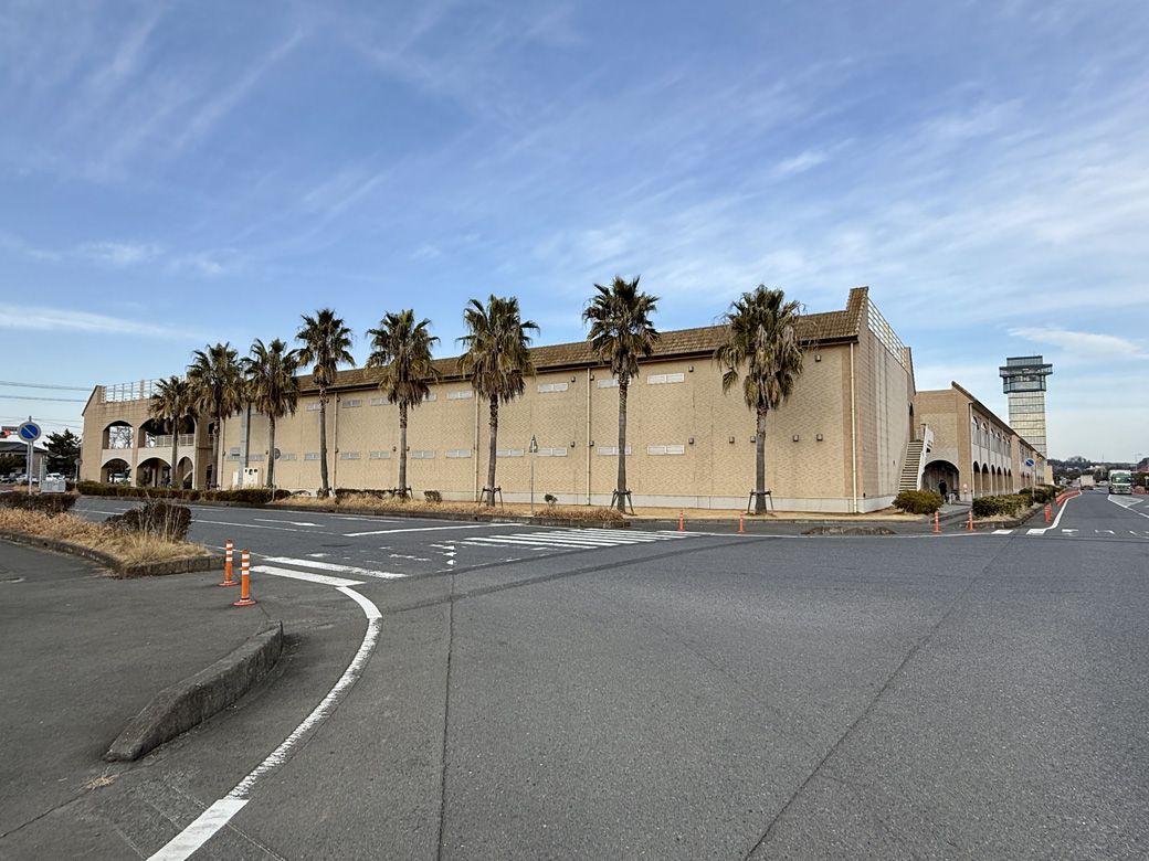 リゾート感を演出する植栽が施されている（筆者撮影）