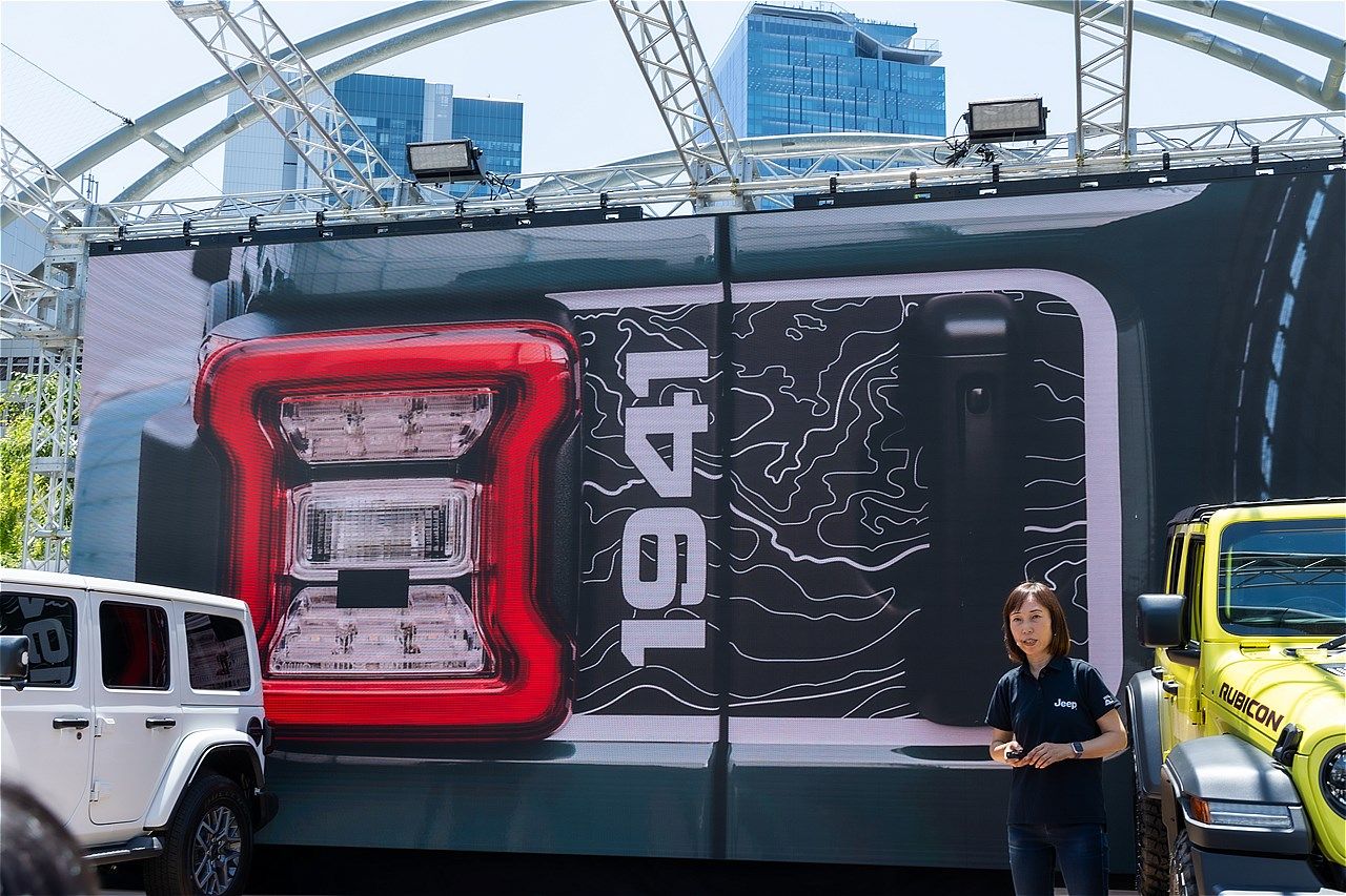 新型ジープ ラングラー プレス発表会の様子（写真：三木宏章）
