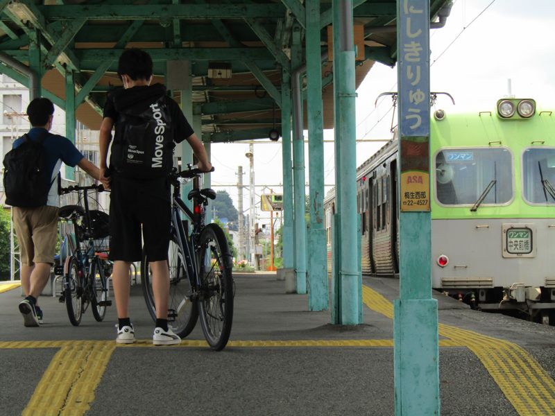 上毛電気鉄道のサイクルトレイン（筆者撮影）