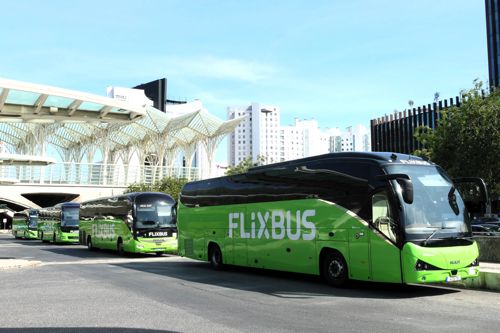 ヨーロッパ中を席巻するドイツの格安バスも多く、国際便も充実（筆者撮影）