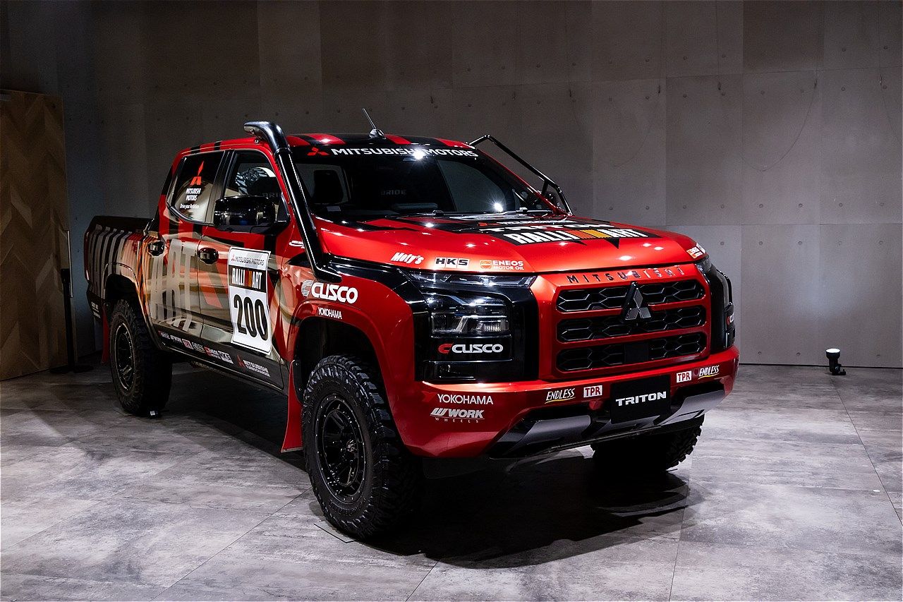 アジアンクロスカントリーラリー2025を前に行われたチーム三菱ラリーアートの壮行会（写真：三木 宏章）