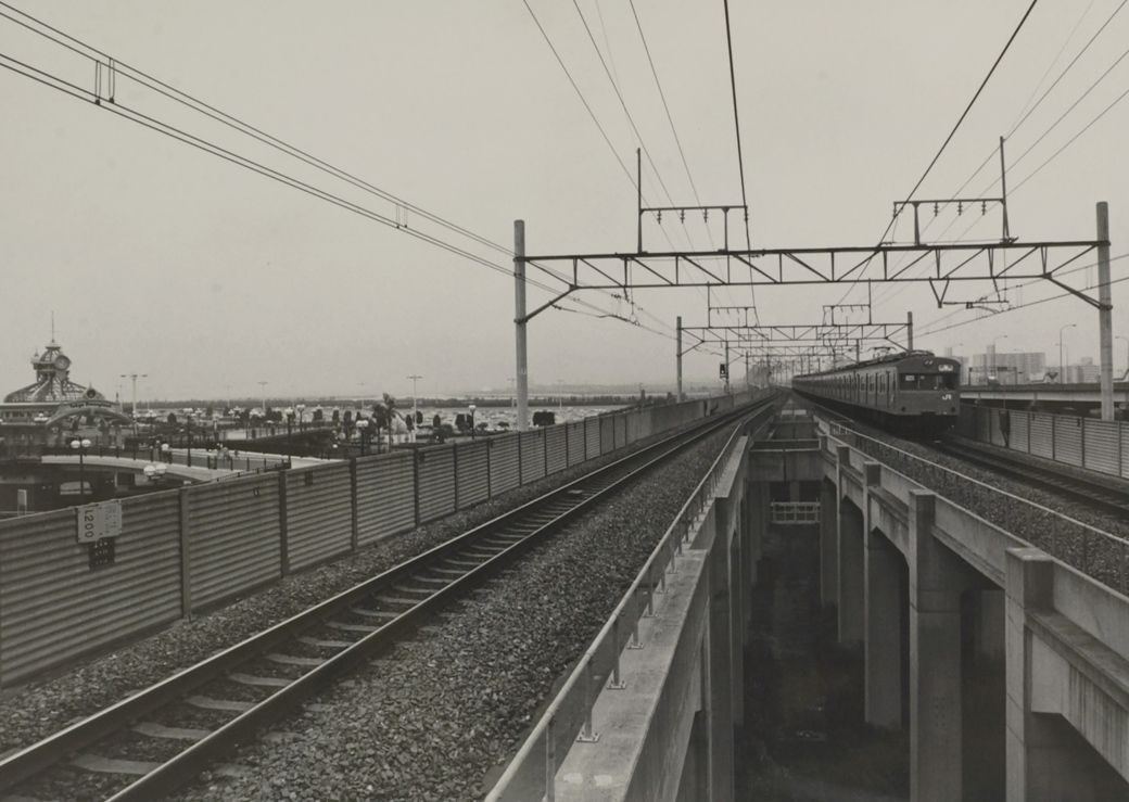 舞浜駅のようす（撮影：1990年7月12日、梅谷秀司）