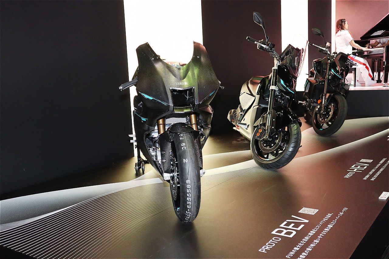 ヤマハの「プロトBEV」（写真：筆者撮影）