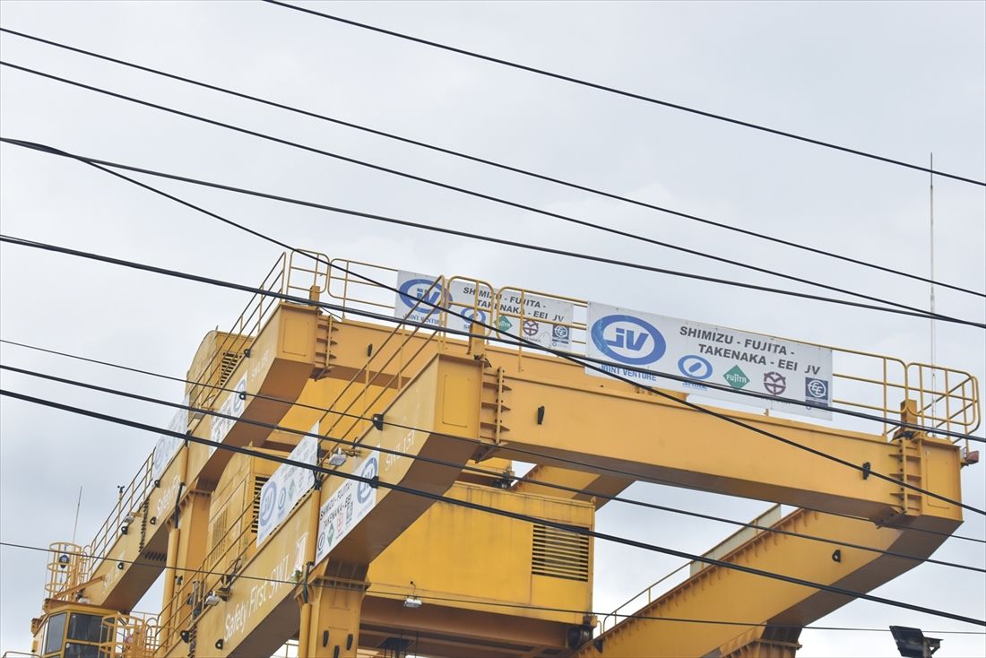 建設が進むマニラ首都圏地下鉄事業のCP101工区。「フィリピン鉄道訓練センター（PRI）」は同工区に含まれる車両基地に建設中だ（筆者撮影）