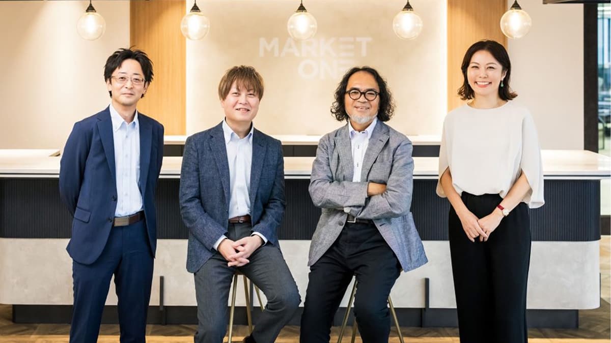 マーケットワン・ジャパン代表 山田 理英子氏、ヤマハモーターエンジニアリング 事業企画推進部 部長 永田 一氏、ヤマハモーターエンジニアリング 事業企画推進部 技術外販グループ グループリーダー 佐藤 卓氏、ヤマハモーターエンジニアリング 先行技術開発部 部長 松枝 秀樹氏