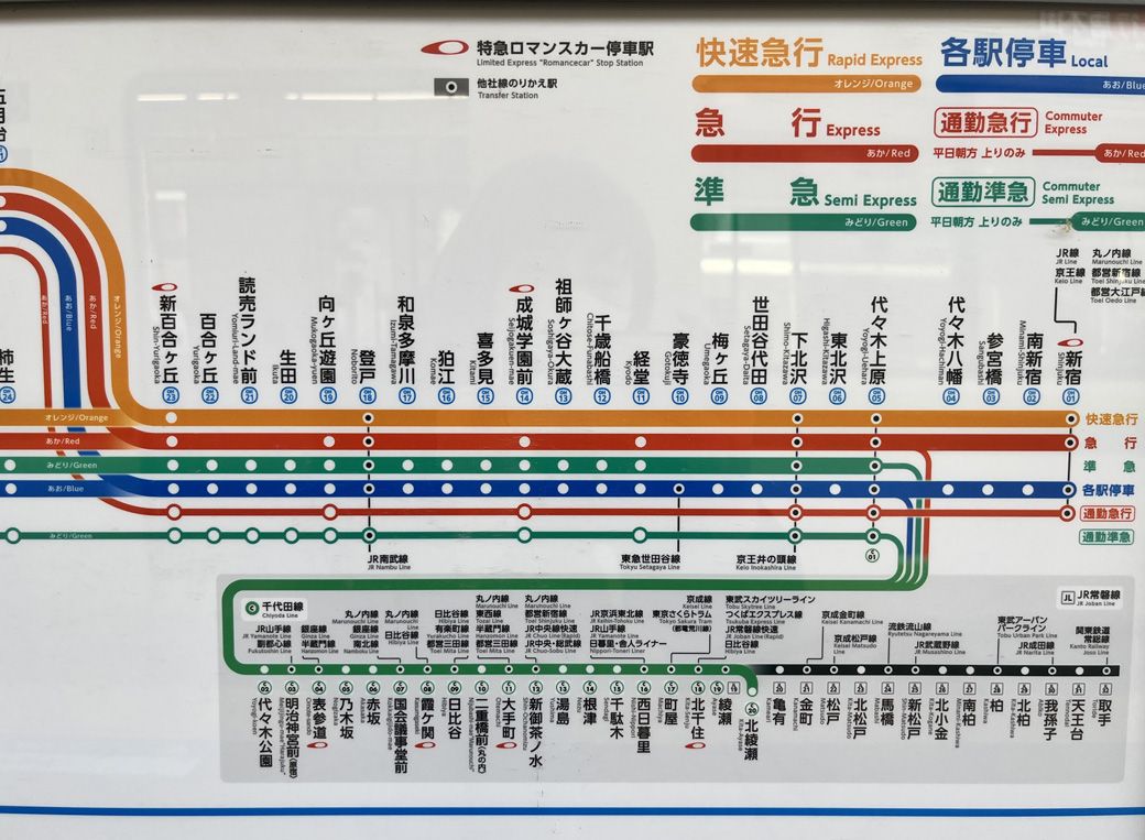 ユニバーサルデザインの考えが取り入れられた、見やすい路線図（筆者撮影）
