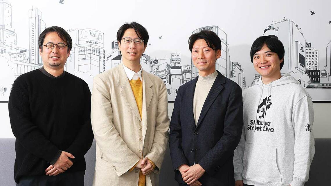 左から荻野章太氏、吉江俊氏、嶋田貴司氏、安田啓佑氏