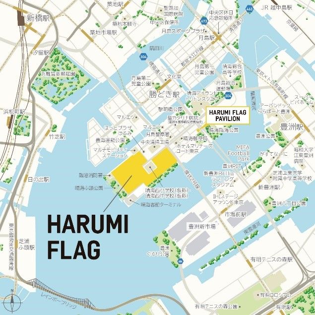 位置図（画像：HARUMI FLAG 広報事務局プレスリリース）