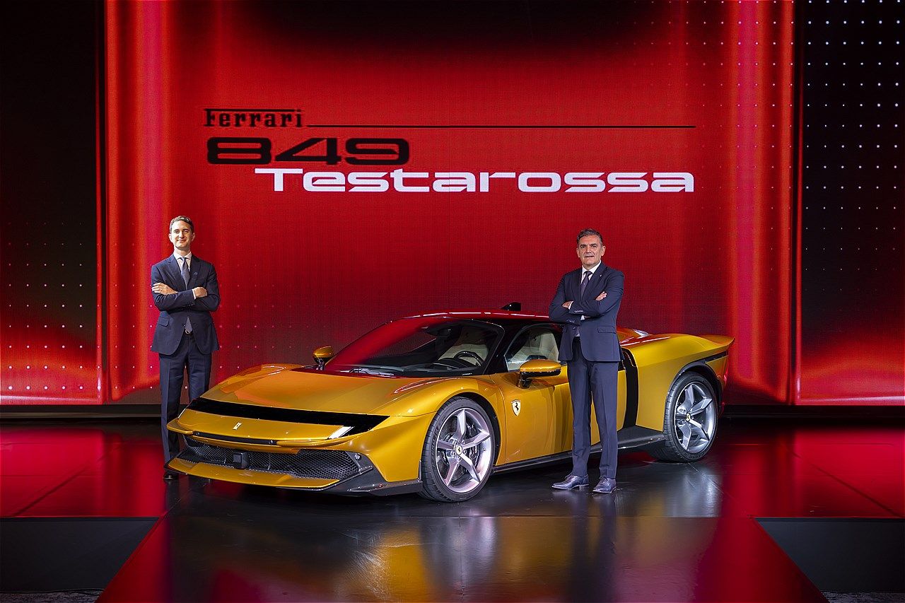東京で行われたフェラーリ「849テスタロッサ」ジャパンプレミアの様子（写真：フェラーリ・ジャパン）