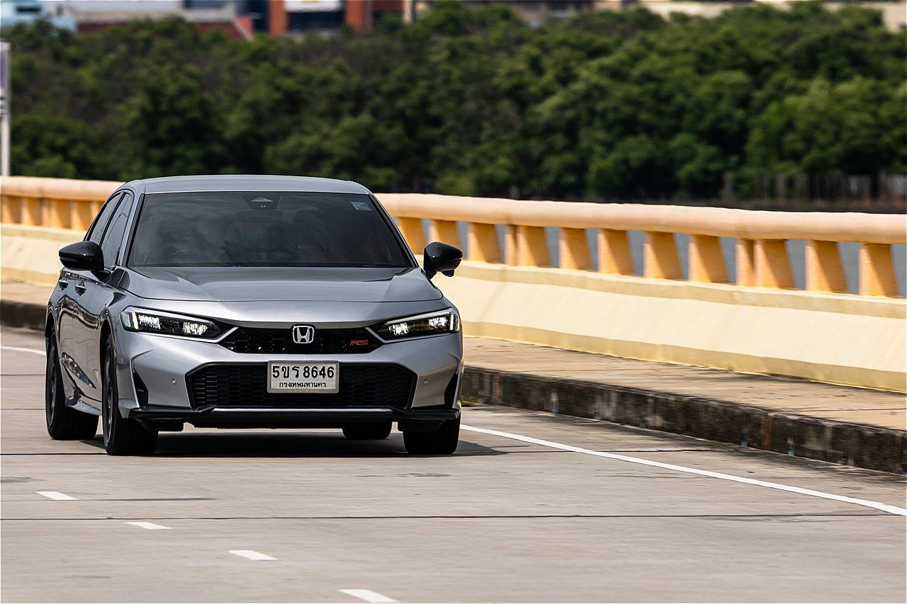 タイで試乗したホンダ「シビック e:HEV RS」（写真：筆者撮影）
