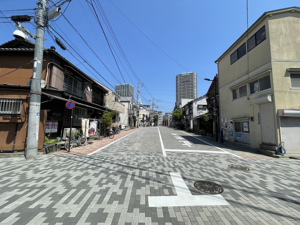 佃の再開発されていない地域（筆者撮影）