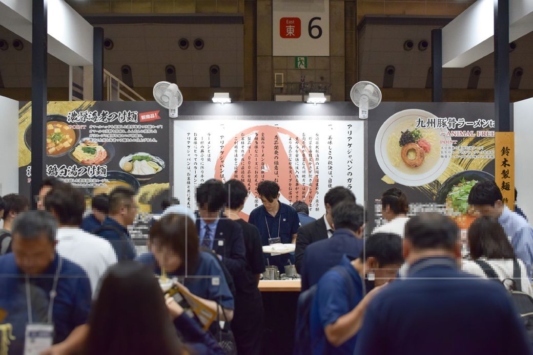 ラーメン産業展内のアリアケジャパンのブースの様子（写真：アリアケジャパン）