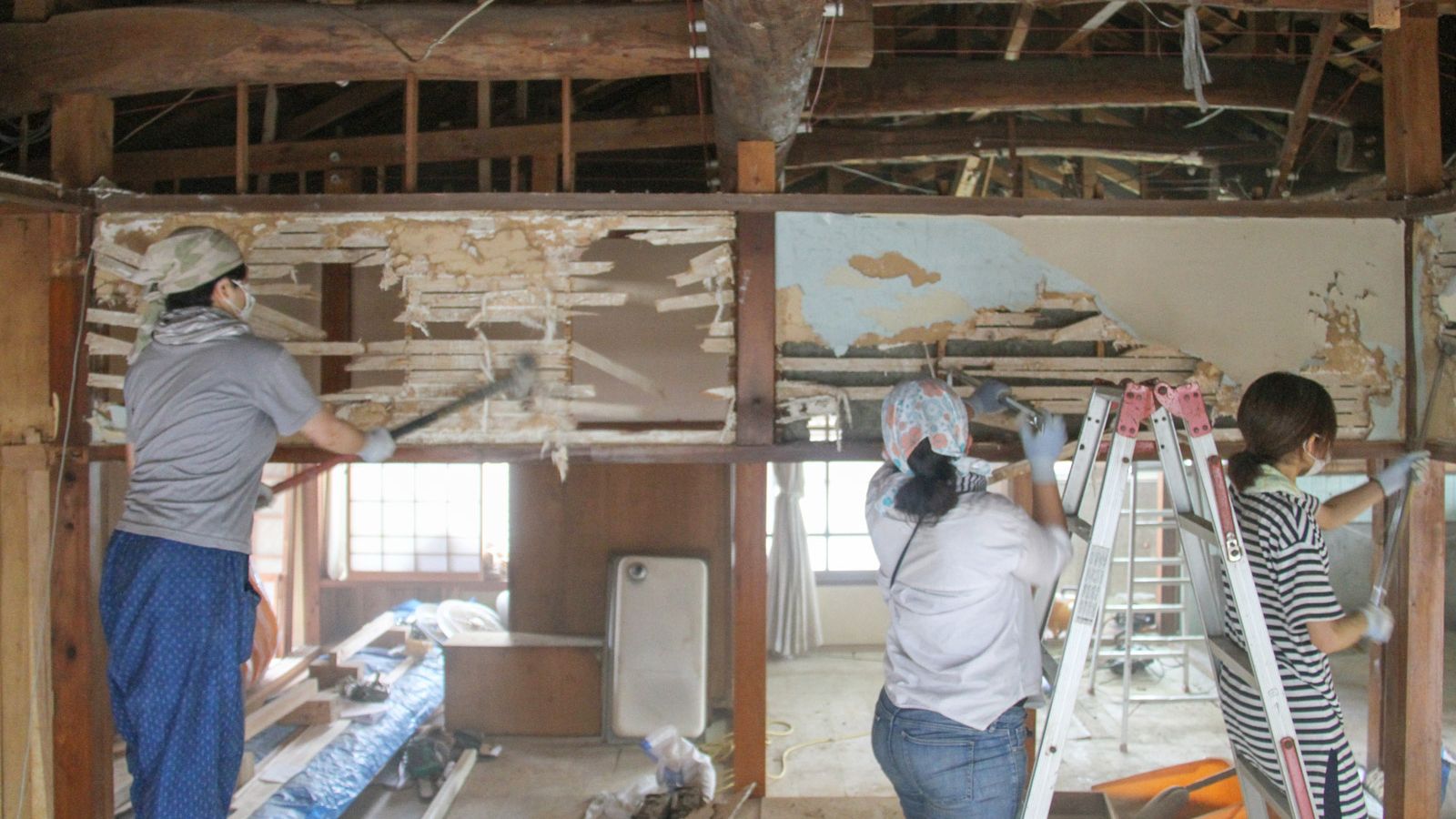 益実荘DIYの様子