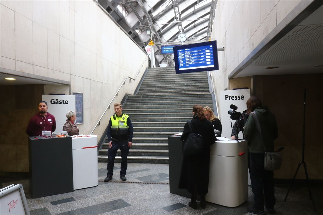 ICE L発表会が行われたベルリン東駅7番線（撮影：橋爪智之）