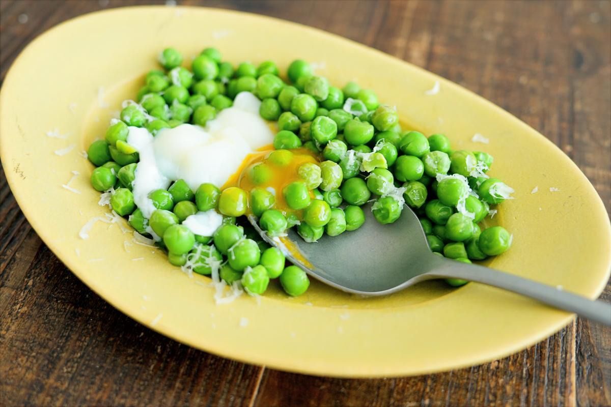 卵を崩しながら食べてください