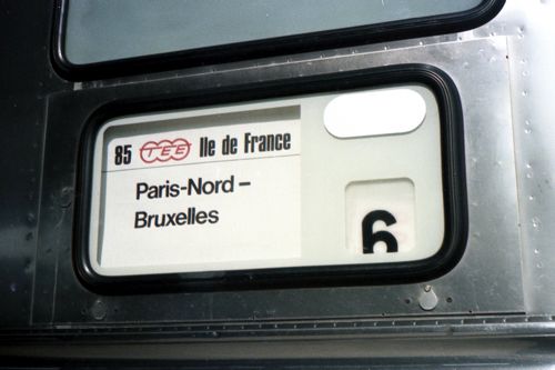 TEEだったパリ―ブリュッセル間「イル･ド･フランス」（1985年 筆者撮影）