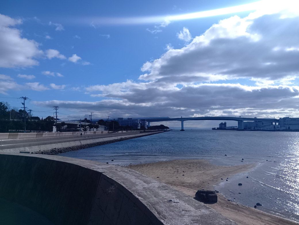 芦屋川河口（筆者撮影）