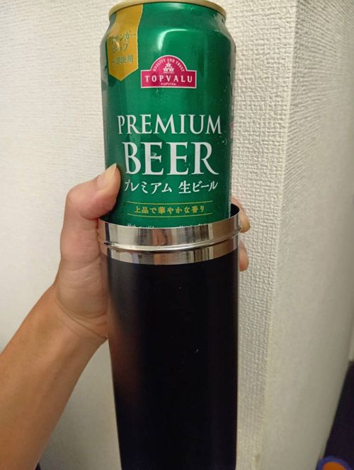 トップバリュの生ビールは350mlが税抜158円。500mlが税抜208円。安くて美味しいのでオススメ（著者撮影）