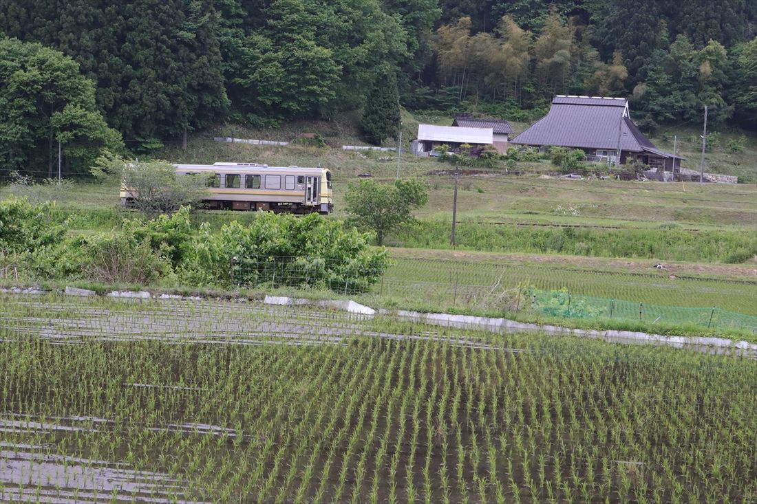 田園を行く木次線の気動車（撮影：南正時）