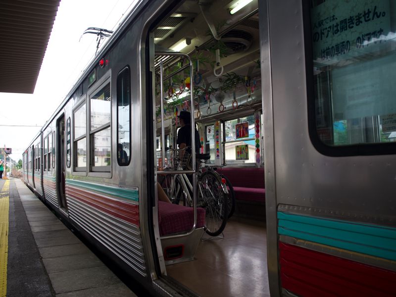 上毛電気鉄道700形のサイクルトレイン（筆者撮影）