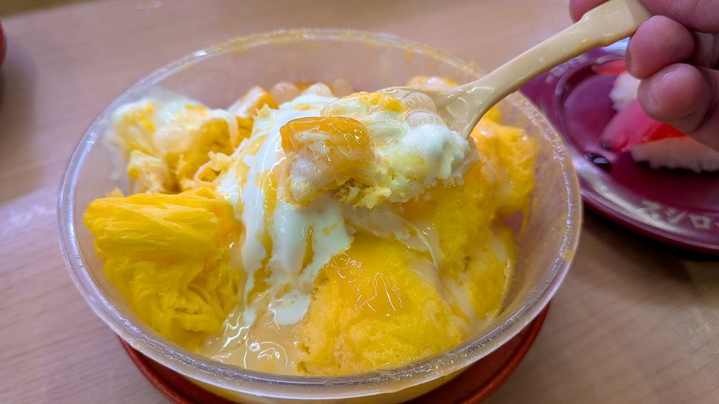 果肉もしっかり使われている（写真：筆者撮影）