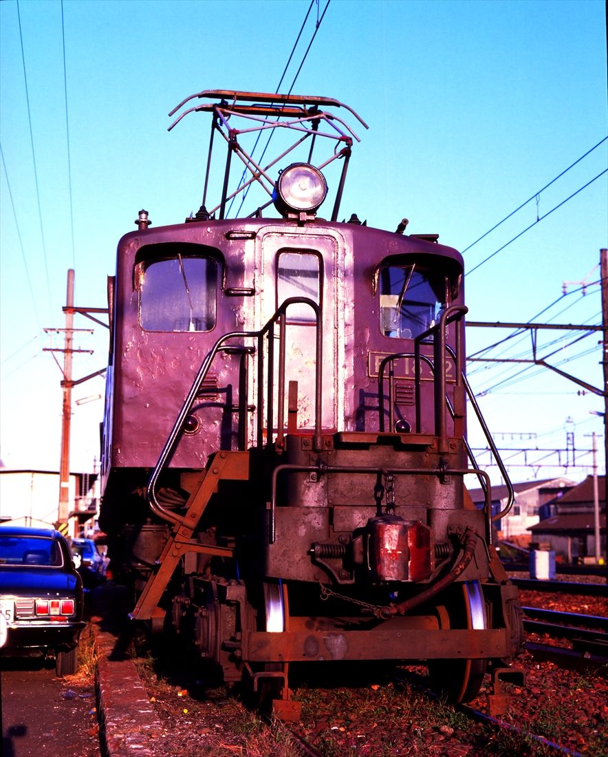 EF18形の先頭部。藤枝にて＝1977年（撮影：南正時）