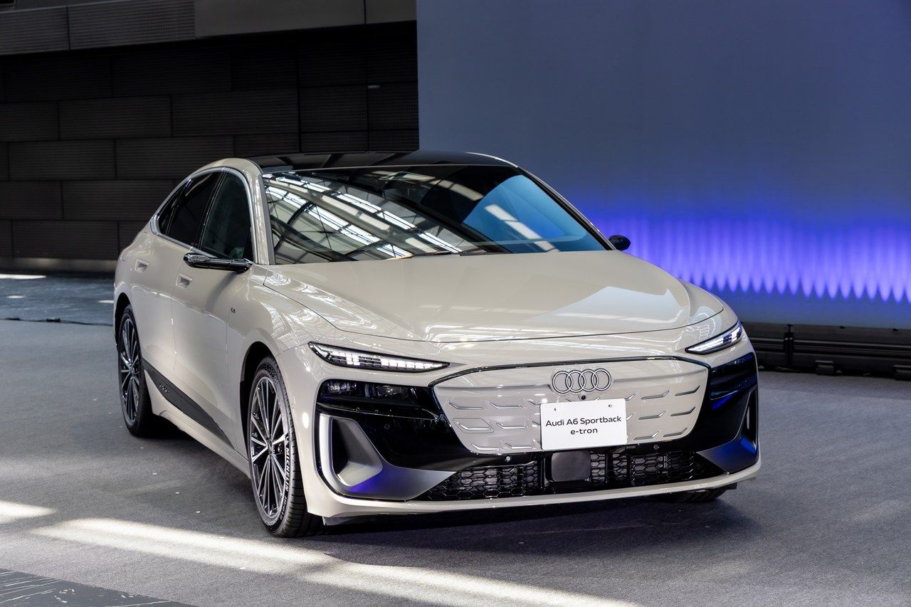 アウディ「A6 e-tron」シリーズおよび発表会の様子（写真：三木 宏章）
