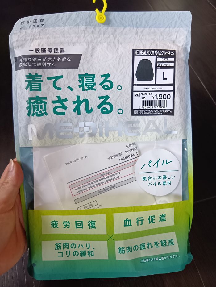 商品の入っていた外袋の表面（筆者撮影）