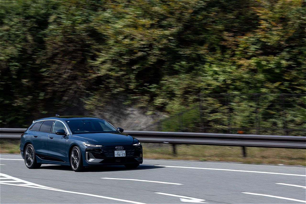 アウディの新型BEV「A6アバントe-tron」（写真：三木 宏章）