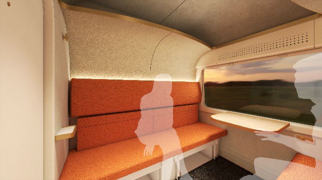 2人用グリーン個室の座席使用時のイメージ（画像：JR東日本）