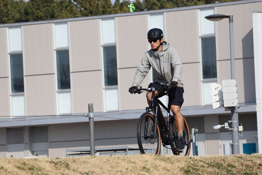 ヤマハの新型スポーツ電動アシスト自転車「クロスコアRV」（写真：筆者撮影）
