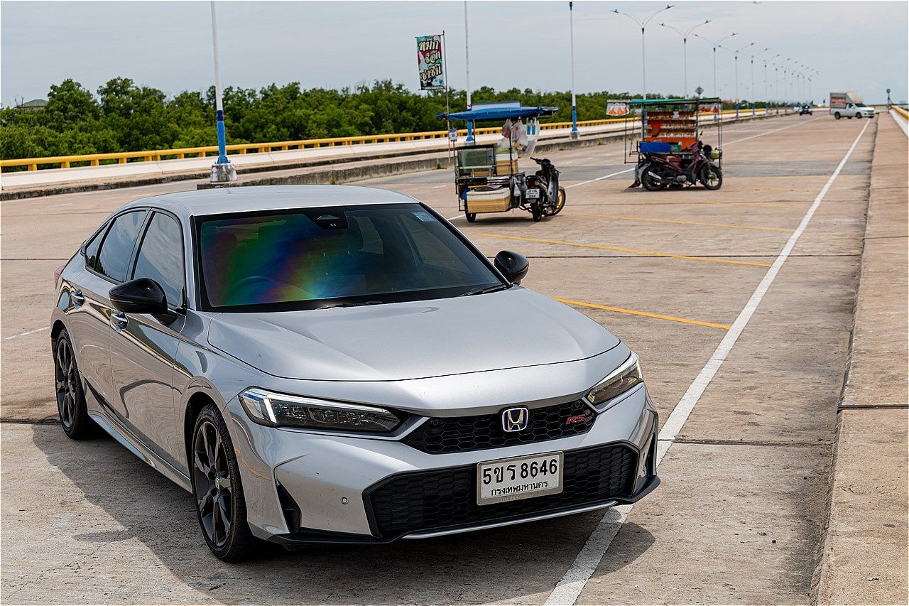 タイで試乗したホンダ「シビック e:HEV RS」（写真：筆者撮影）