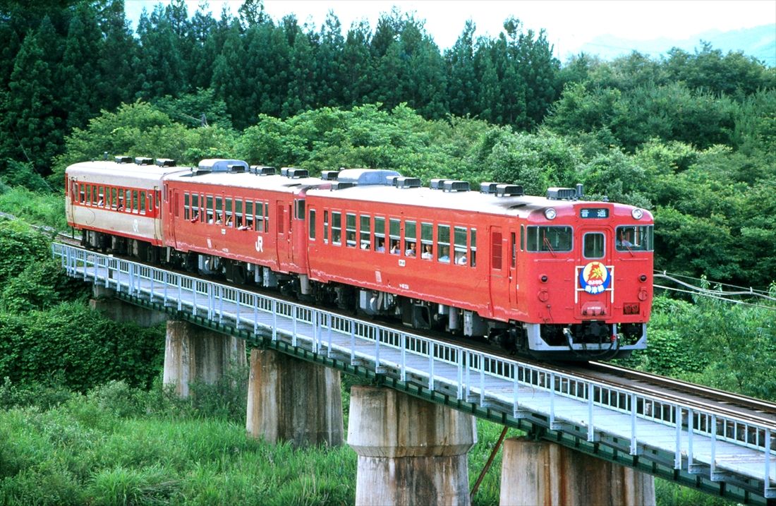 国鉄会津線のさよなら列車＝1987年7月15日（撮影：南正時）