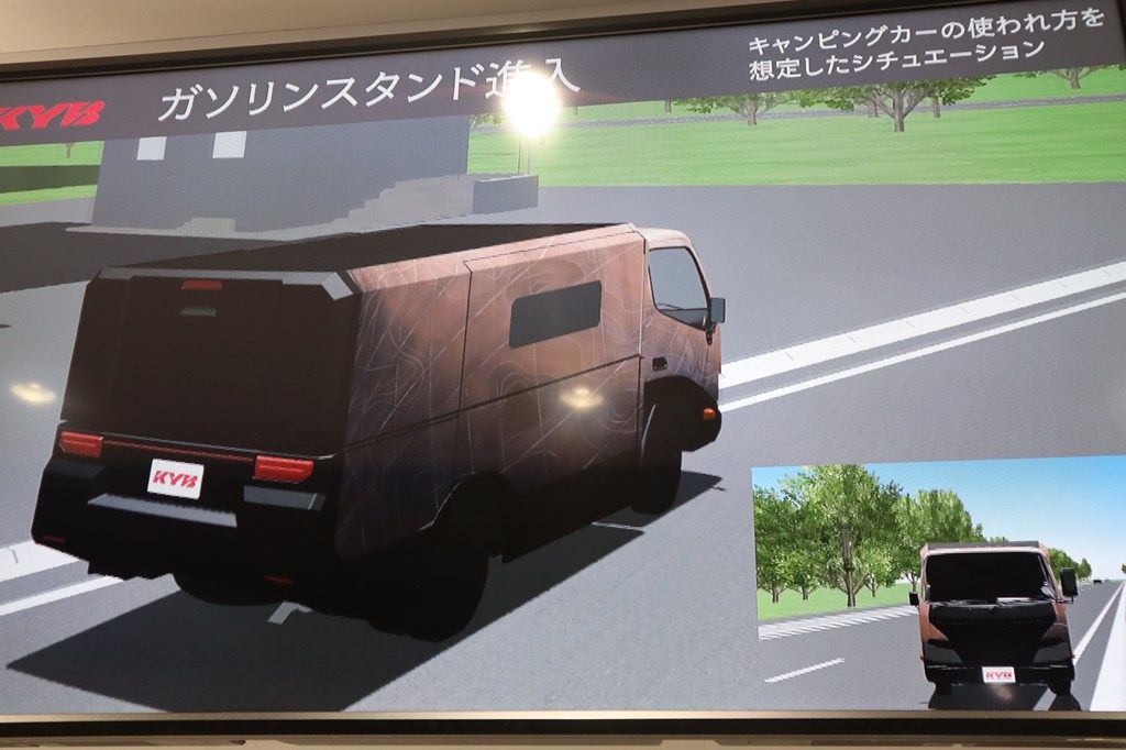 東京オートサロン2023に展示されていたカヤバのキャンピングカー（筆者撮影）