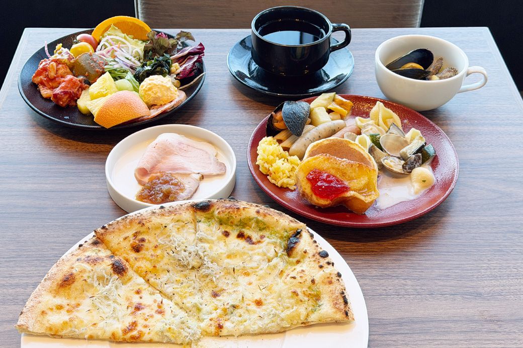 三井ガーデンホテル豊洲プレミアモーニングビュッフェ、盛り付け例（写真：筆者撮影）