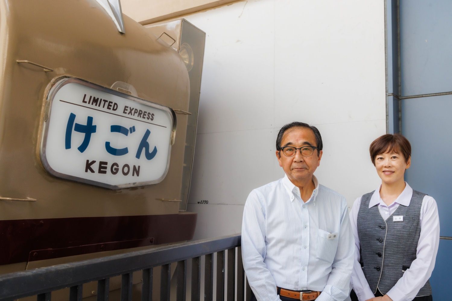 1720系デラックスロマンスカーは外に展示している（撮影：鼠入昌史）