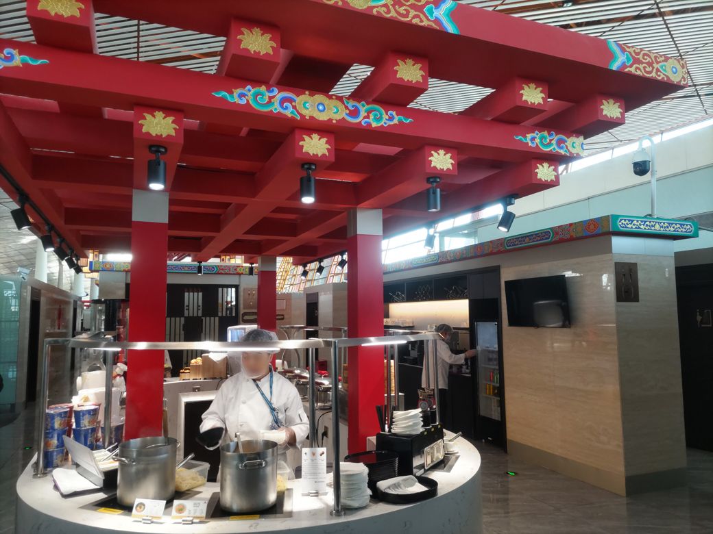 中国・北京首都国際空港のラウンジ（筆者撮影）