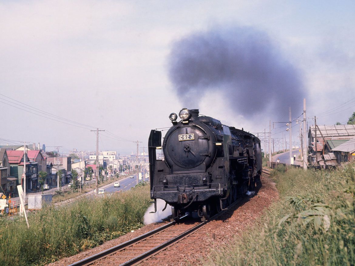 オタモイ峠を行くC62形3号機＝1973年（撮影：南正時）
