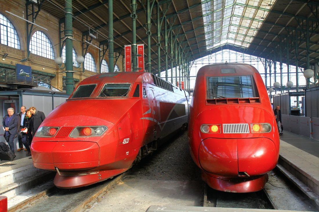 車両の老朽化が懸念されるユーロスターの旧「タリス」車両たち（撮影：橋爪智之）