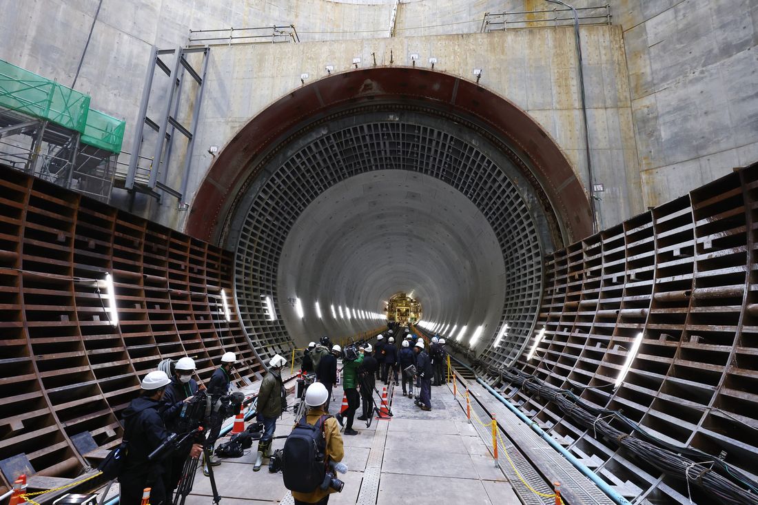 リニア中央新幹線第一首都圏トンネルの工事現場＝2024年（撮影：尾形文繁）
