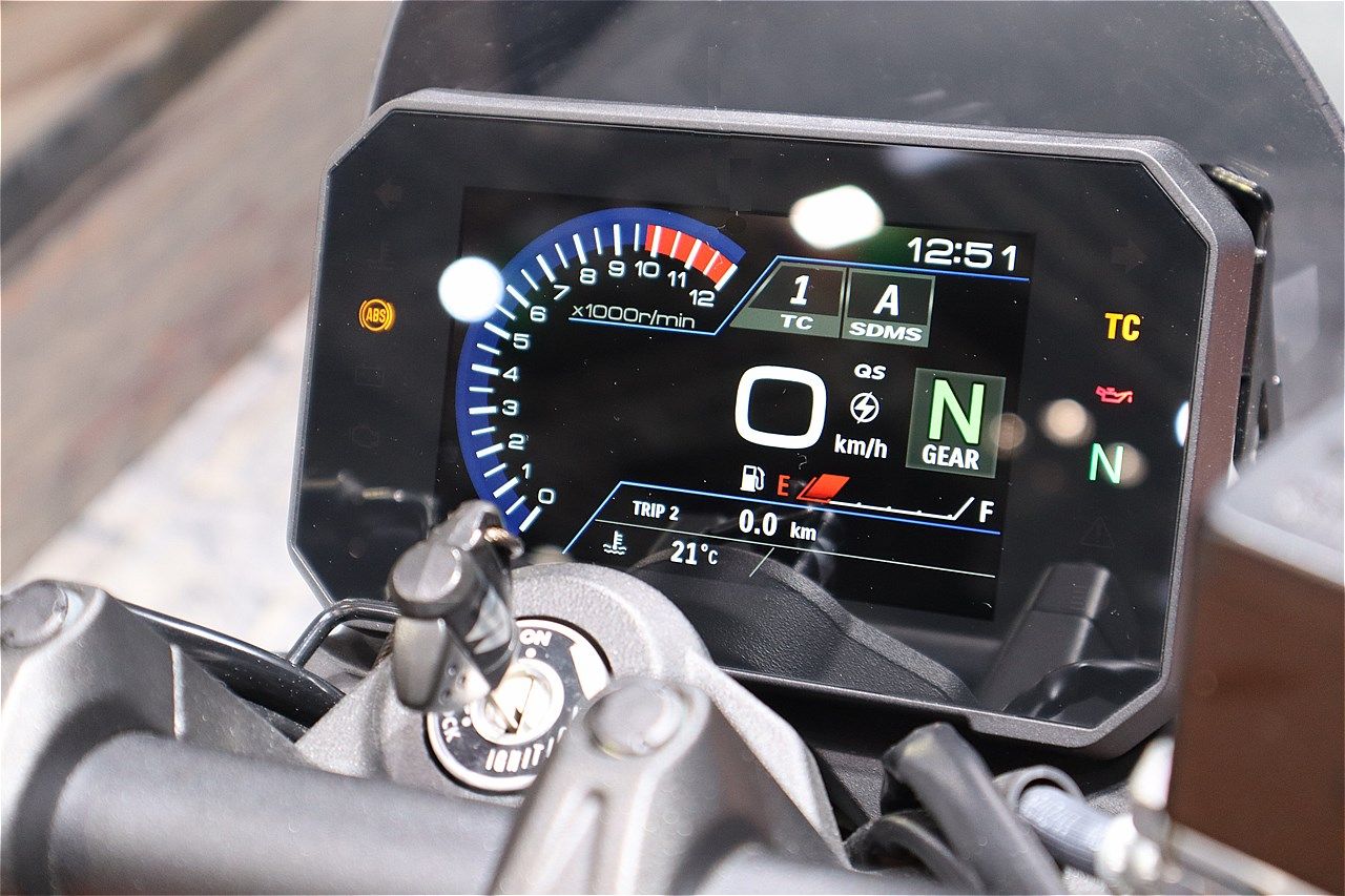 スズキの新型「GSX-8T」（筆者撮影）