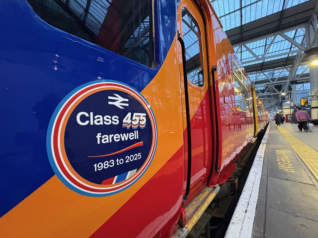 クラス455は、2026年になってからもしばらく運用に入っていた（筆者撮影）