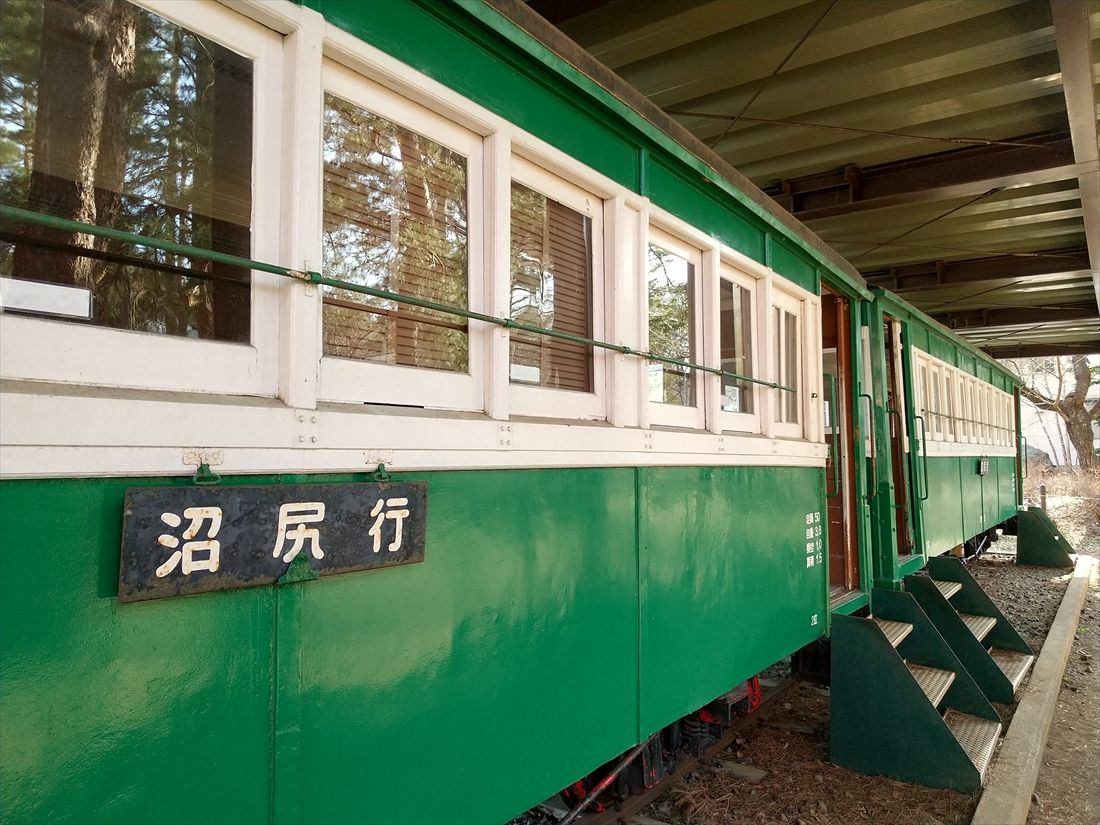 保存されている沼尻鉄道の車両（撮影：南正時）