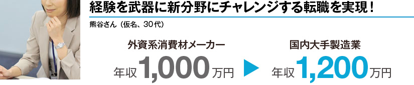 経験を武器に新分野にチャレンジする転職を実現！