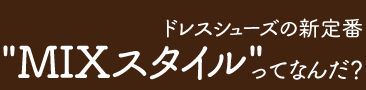 ビジネスシューズの新定番 MIXスタイルってなんだ？