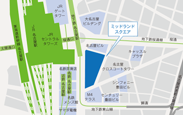 ミッドランドホール 地図