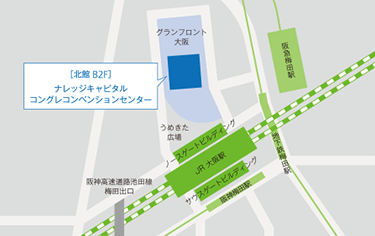 ナレッジキャピタルコングレコンベンションホール 地図