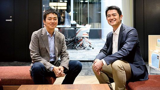 ジャパン・クラウド・コンピューティングの福田康隆氏とHubSpot Japanの伊佐裕也氏